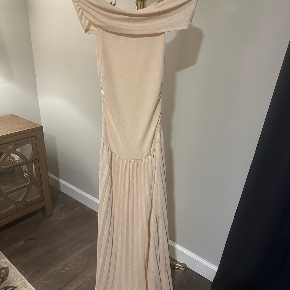Lioness Field of Dreams Strapless in Oatmeal Maxi Dress Size Small - Picture 11 of 13